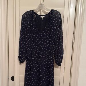 Elegant Navy Floral Dress